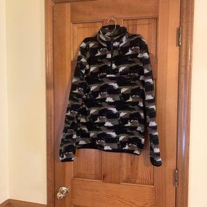 Conspiracy By WEZC Camo Fleece 1/4 Zip Jacket Men's XS Woman's Small